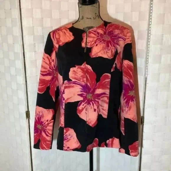Victor Costa floral blazer size medium - Picture 1 of 9